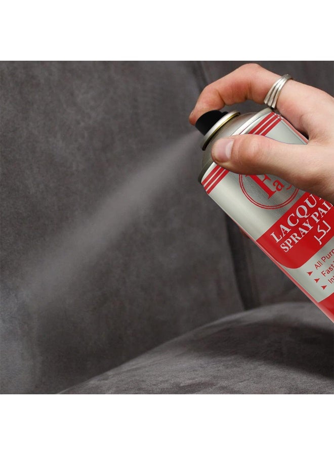 FAJ Lacquer Spray Paint 450ml x 2 PCS Clear Gloss Fast Dry Multi Surface Spray Paint for Metal Wood Plastic ABS Glass Furniture Car Bike Interior Exterior UV Protection Corrosion Resistance High Coverage Smooth Finish DIY Touch Up Repair Aerosol Can - Image 4